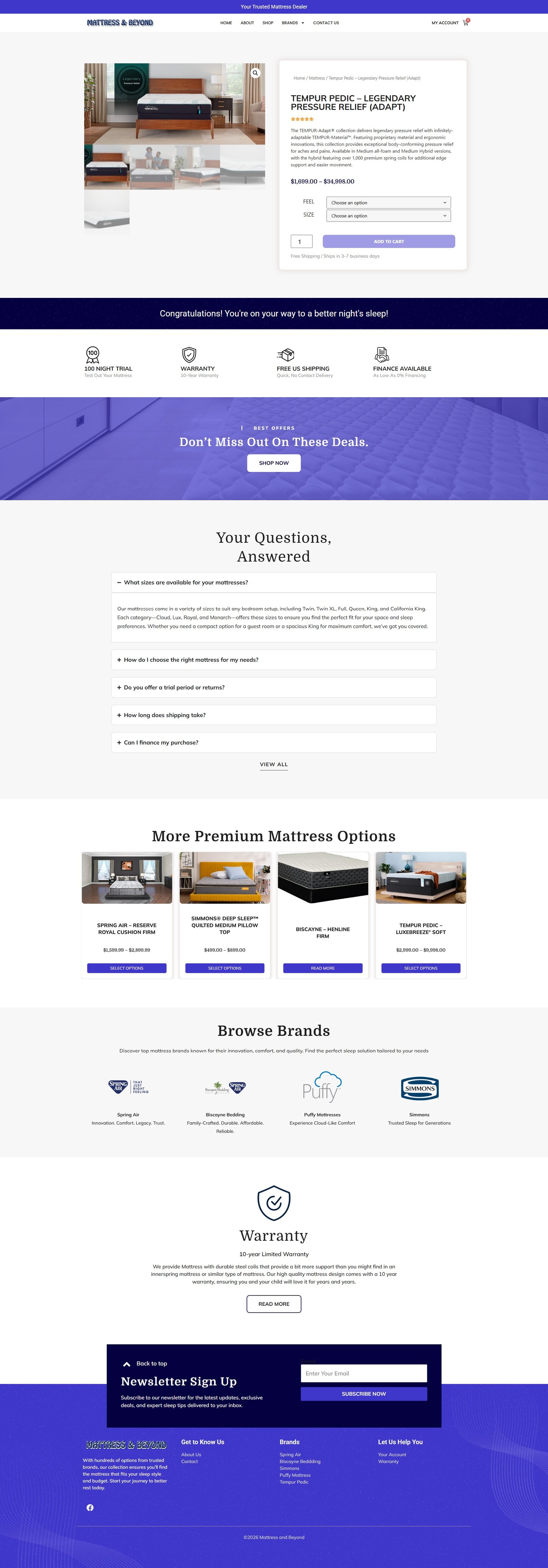 Single Product Page