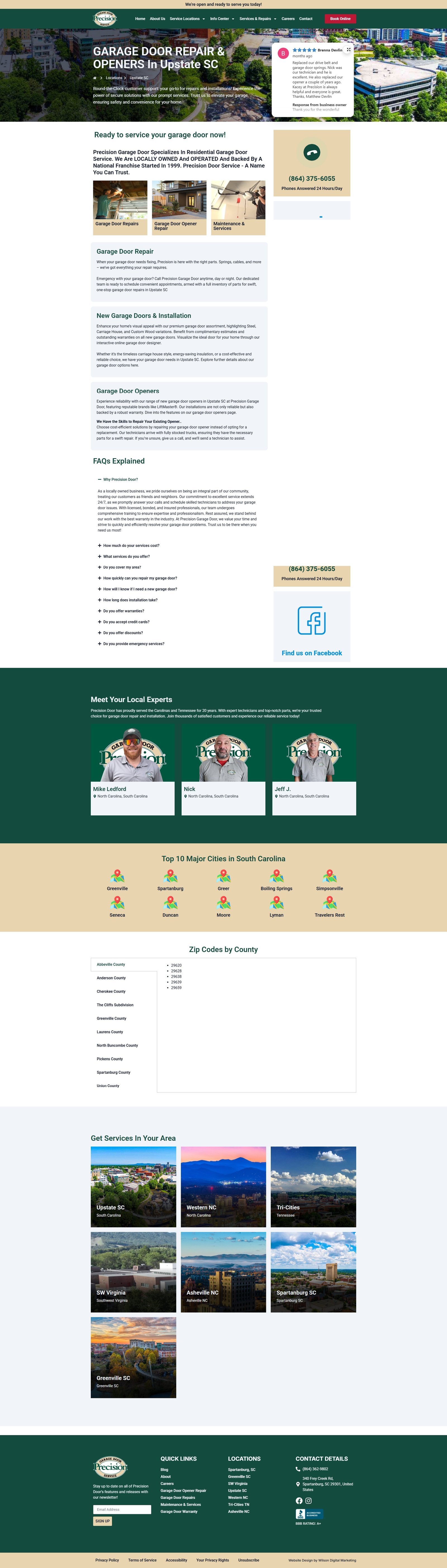 Service Location Single Page