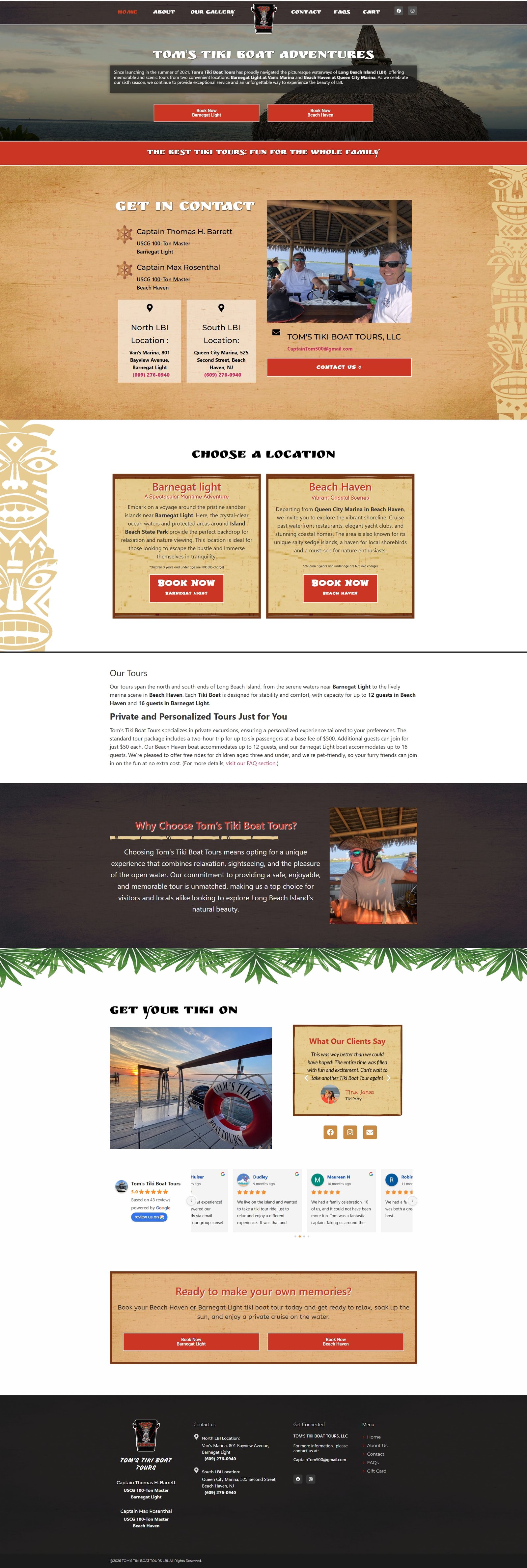 Tom's Tiki Boat's Homepage