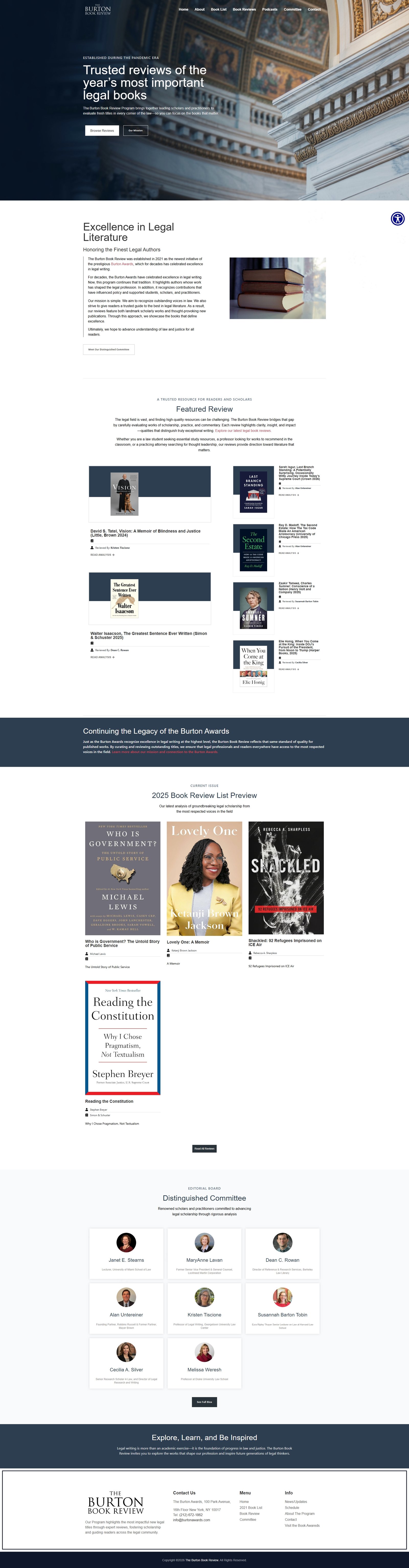The Burton Book Review's Homepage