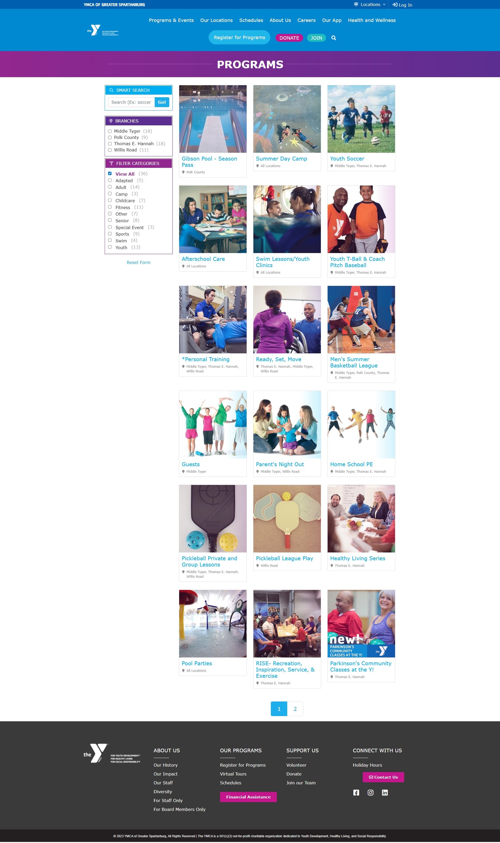 Programs Page